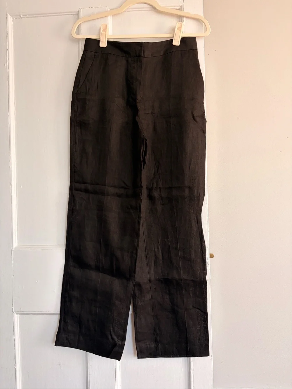 ZARA 100% Linen Black Trousers